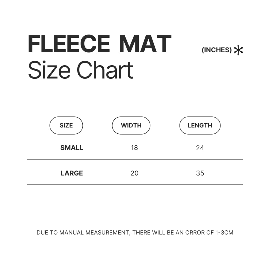 Fleece Mat Size Chart - Buffy The Vampire Slayer Shop